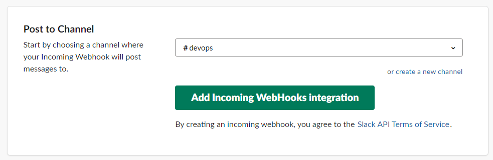 Select the channel messages should post to.